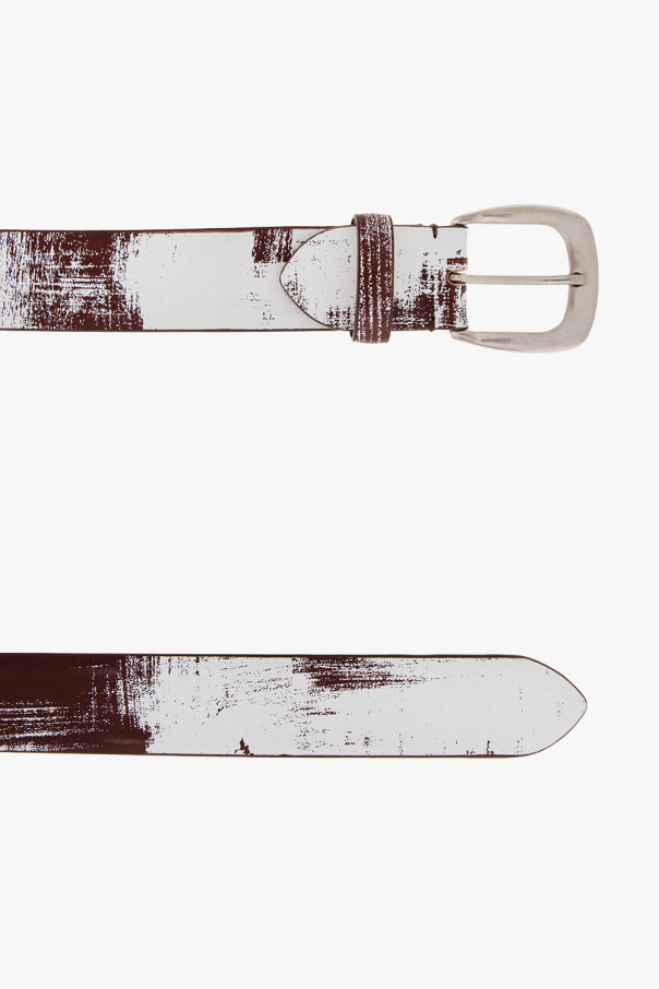 【送料&関税込】Maison Margiela Belt In Leather Maison Margiela Leather Belt | Neutrals | FARFETCH CA